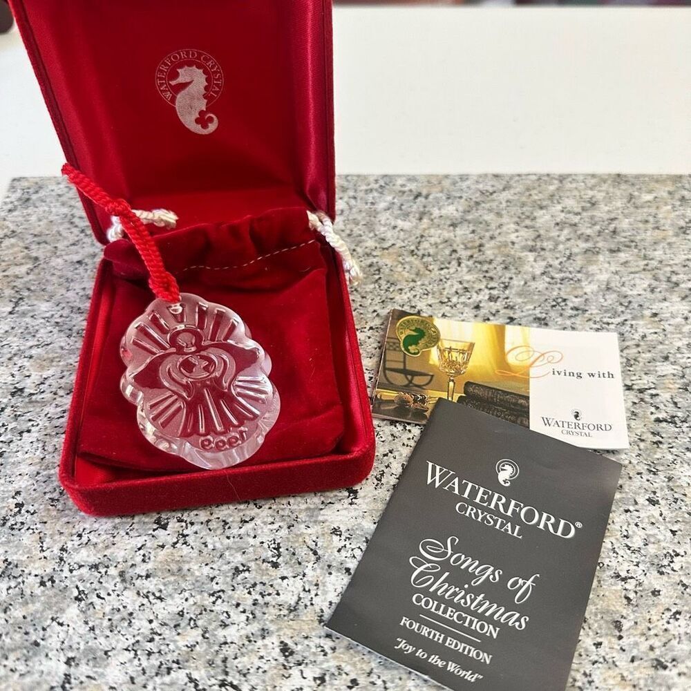Waterford Crystal 1999 The Songs of Christmas 4th Ed “Joy to the World” Ornament